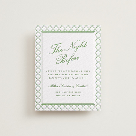 Letterpress Rehearsal Dinner Cards