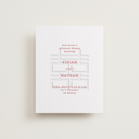 Letterpress Rehearsal Dinner Cards