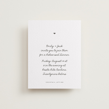 Letterpress Rehearsal Dinner Cards