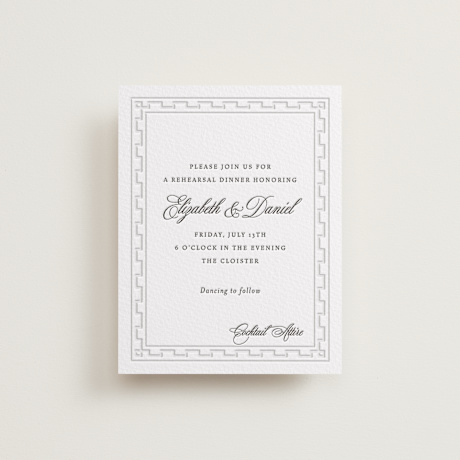 Letterpress Rehearsal Dinner Cards