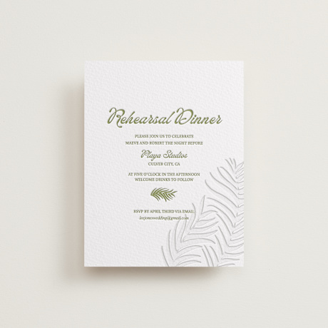 Letterpress Rehearsal Dinner Cards