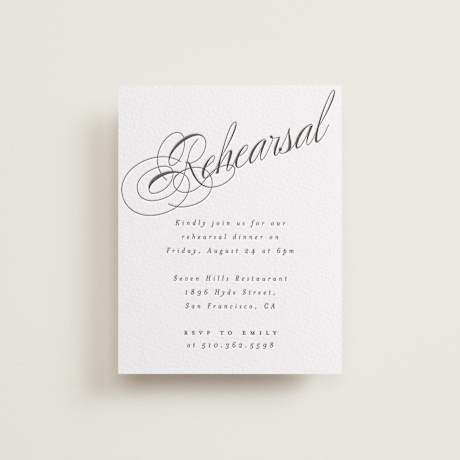 Letterpress Rehearsal Dinner Cards