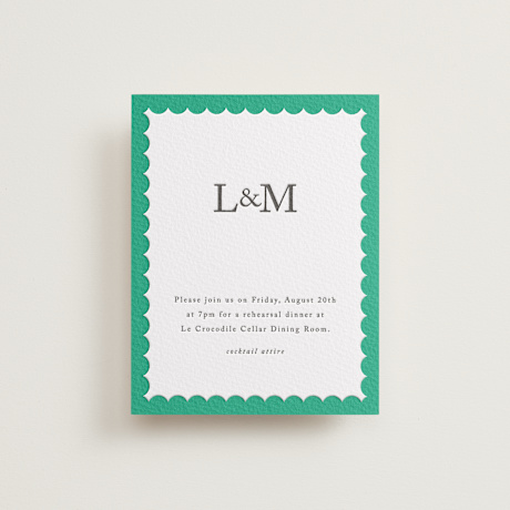 Letterpress Rehearsal Dinner Cards