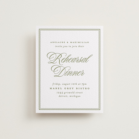 Letterpress Rehearsal Dinner Cards
