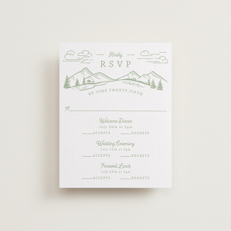 Letterpress Multi-Event RSVP Cards