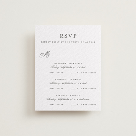Letterpress Multi-Event RSVP Cards
