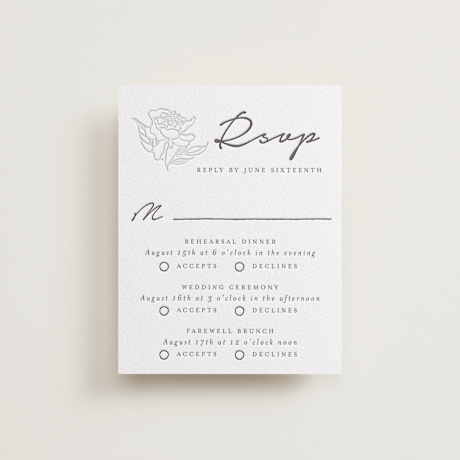 Letterpress Multi-Event RSVP Cards