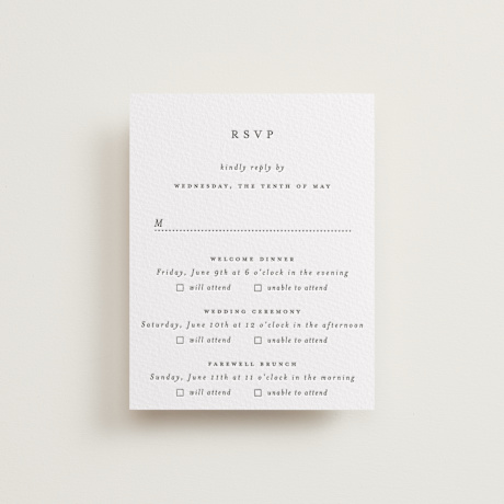 Letterpress Multi-Event RSVP Cards