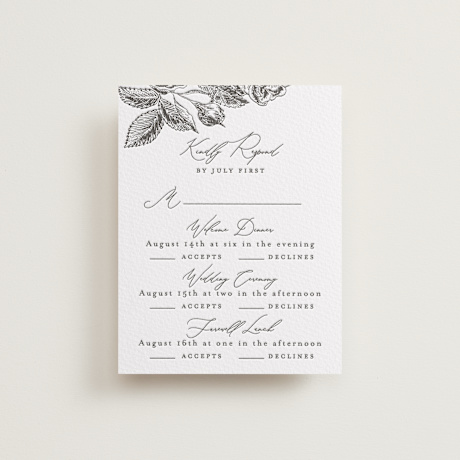 Letterpress Multi-Event RSVP Cards