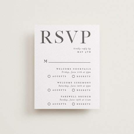 Letterpress Multi-Event RSVP Cards