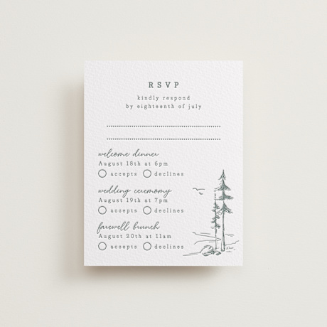 Letterpress Multi-Event RSVP Cards