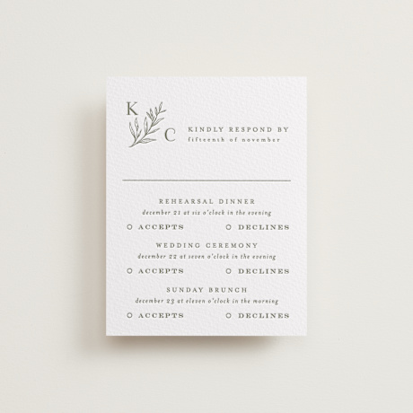 Letterpress Multi-Event RSVP Cards