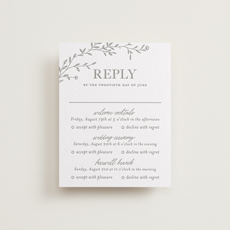 Letterpress Multi-Event RSVP Cards