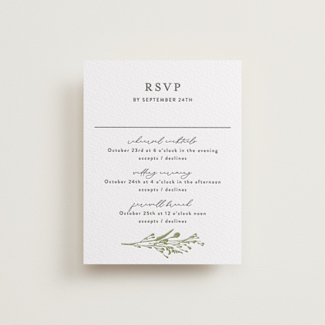 Letterpress Multi-Event RSVP Cards