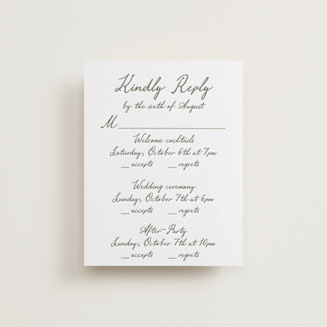 Letterpress Multi-Event RSVP Cards