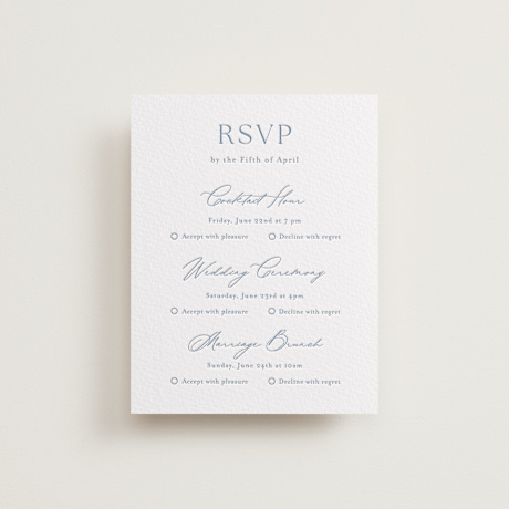 Letterpress Multi-Event RSVP Cards