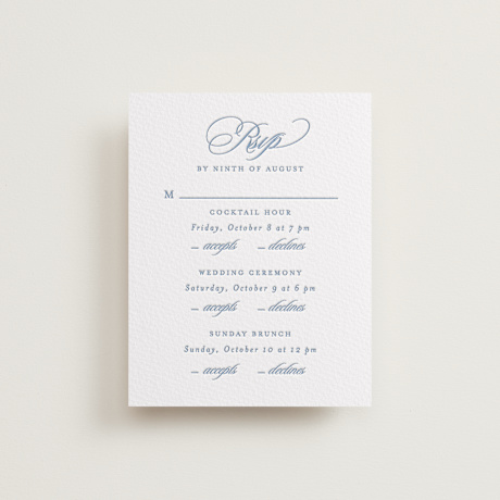 Letterpress Multi-Event RSVP Cards