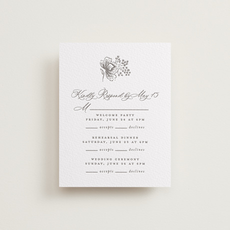 Letterpress Multi-Event RSVP Cards