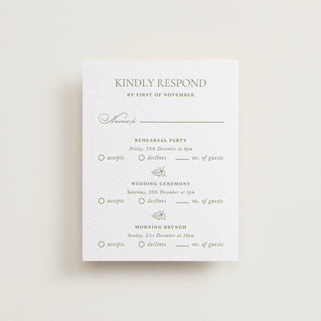 Letterpress Multi-Event RSVP Cards