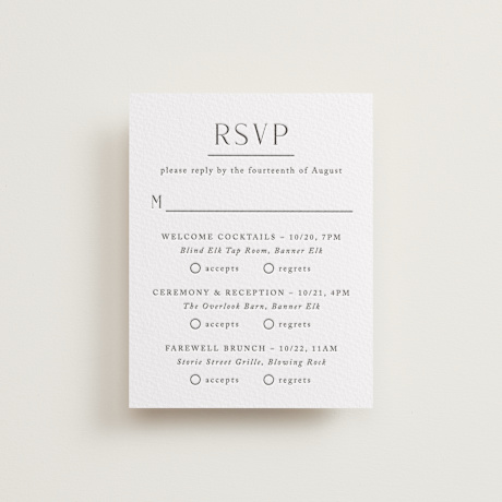 Letterpress Multi-Event RSVP Cards