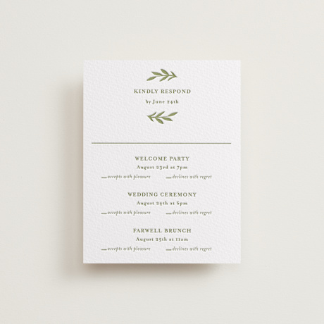 Letterpress Multi-Event RSVP Cards