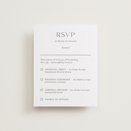 Letterpress Multi-Event RSVP Cards