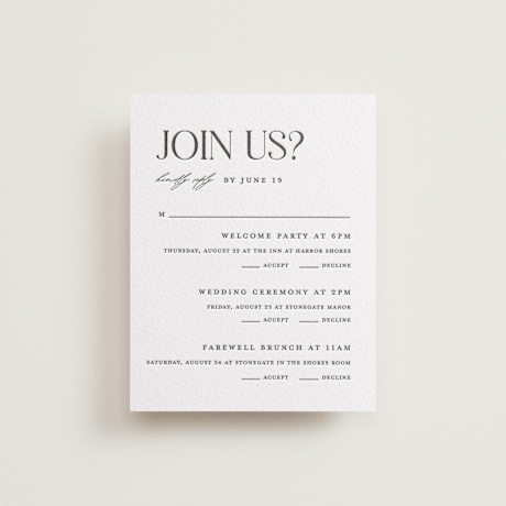 Letterpress Multi-Event RSVP Cards