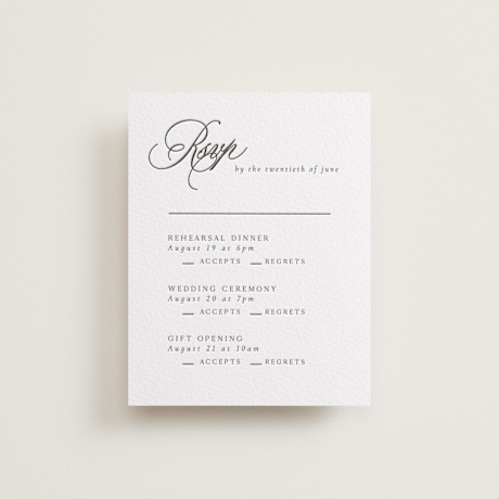 Letterpress Multi-Event RSVP Cards