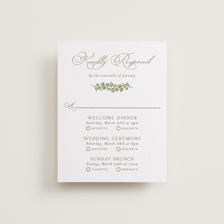 Letterpress Multi-Event RSVP Cards