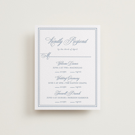 Letterpress Multi-Event RSVP Cards
