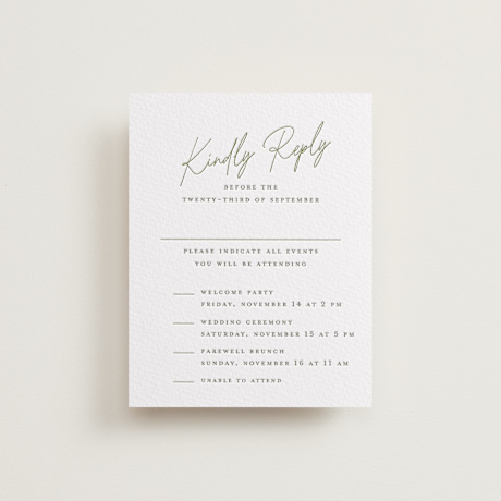Letterpress Multi-Event RSVP Cards