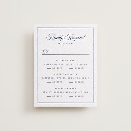 Letterpress Multi-Event RSVP Cards