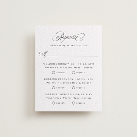 Letterpress Multi-Event RSVP Cards