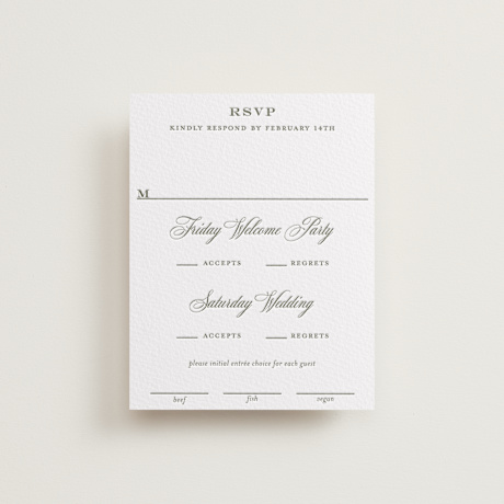 Letterpress Multi-Event RSVP Cards