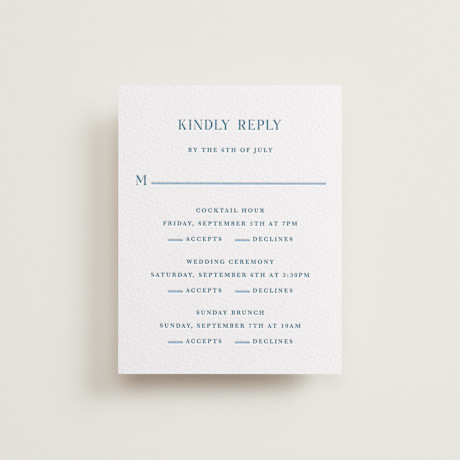 Letterpress Multi-Event RSVP Cards