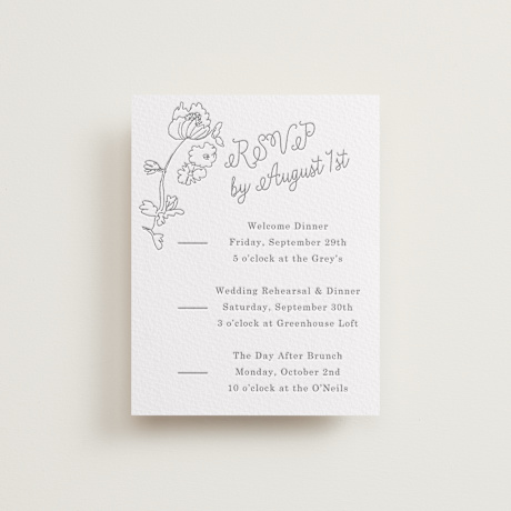 Letterpress Multi-Event RSVP Cards