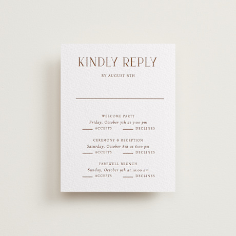 Letterpress Multi-Event RSVP Cards