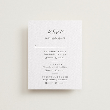 Letterpress Multi-Event RSVP Cards