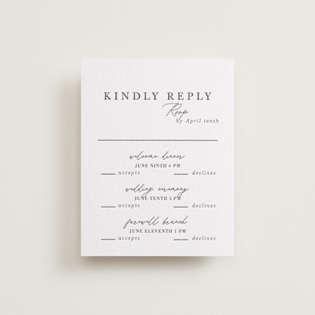 Letterpress Multi-Event RSVP Cards