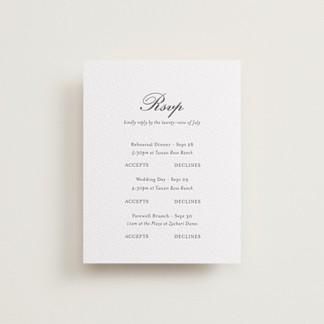 Letterpress Multi-Event RSVP Cards