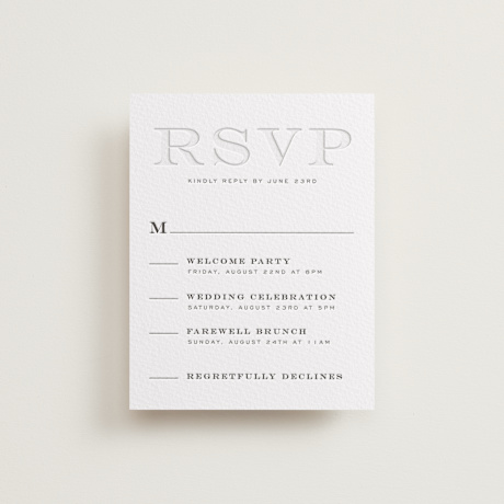 Letterpress Multi-Event RSVP Cards