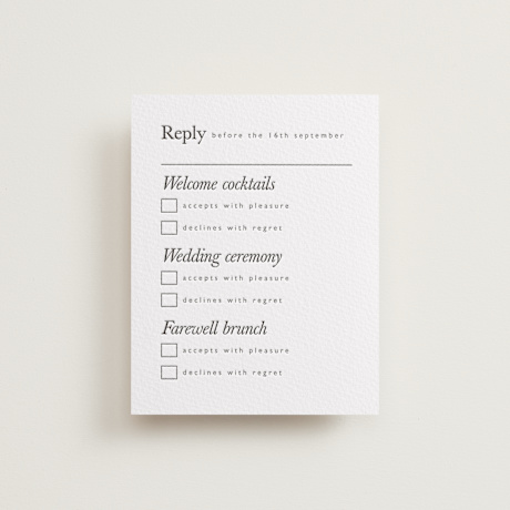 Letterpress Multi-Event RSVP Cards