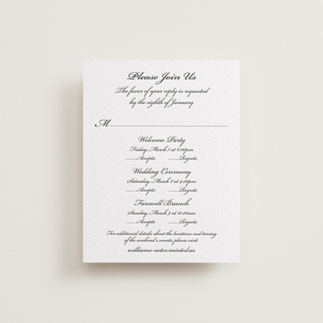 Letterpress Multi-Event RSVP Cards