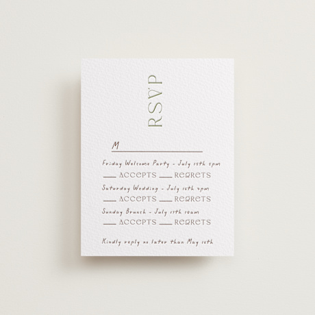 Letterpress Multi-Event RSVP Cards
