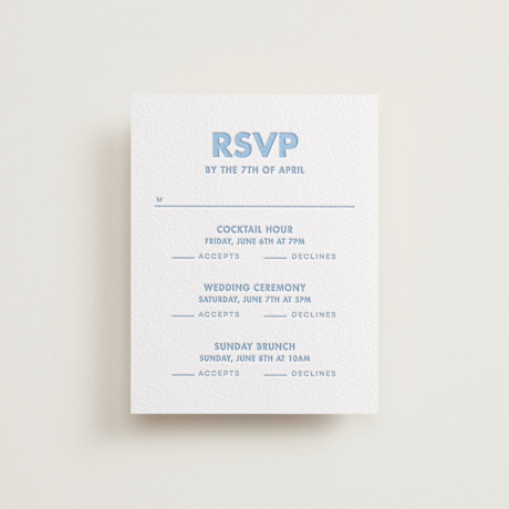 Letterpress Multi-Event RSVP Cards