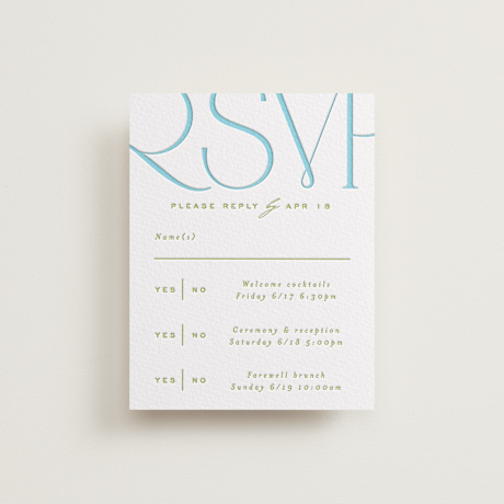 Letterpress Multi-Event RSVP Cards