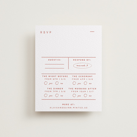 Letterpress Multi-Event RSVP Cards