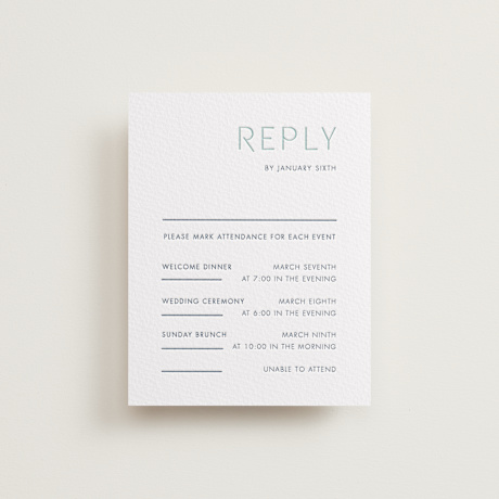Letterpress Multi-Event RSVP Cards