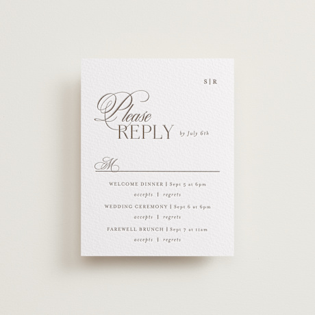 Letterpress Multi-Event RSVP Cards