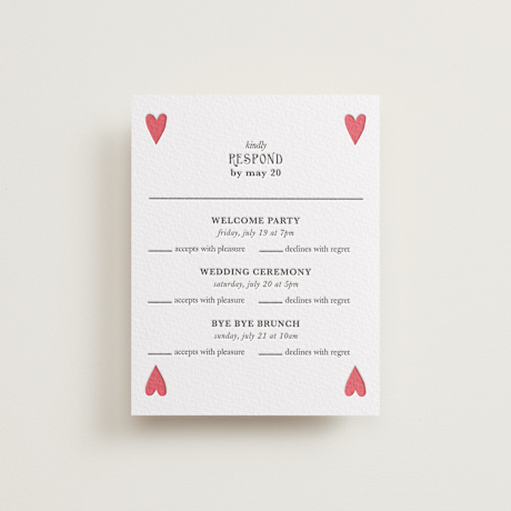 Letterpress Multi-Event RSVP Cards